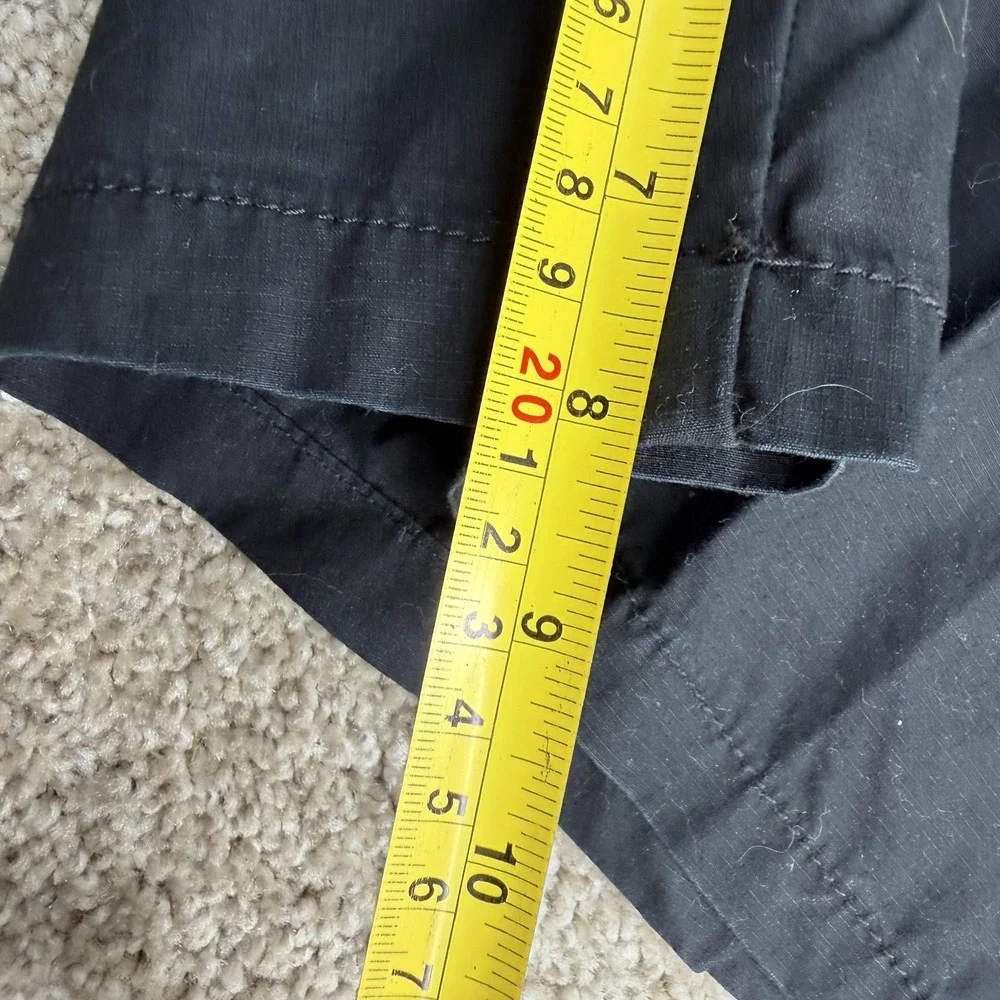Tommy Hilfiger Shorts Womens 10 Black Twill Cotton Cargo Belted Casual Summer